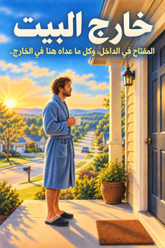 خارج البيت – المفتاح في الداخل، وكل ما عداه هنا في الخارج.