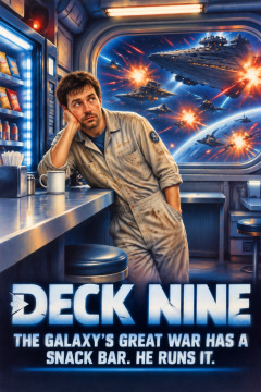 Deck Nine – The galaxy's great war has a snack bar. He runs it.