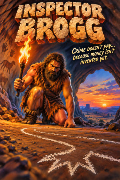Inspector Brogg – Crime doesn't pay... because money isn't invented yet.