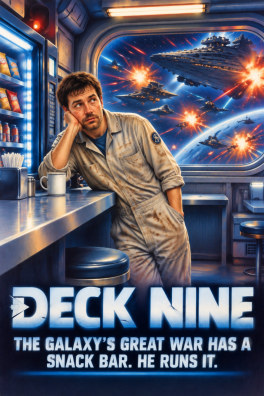 Deck Nine – The galaxy's great war has a snack bar. He runs it.