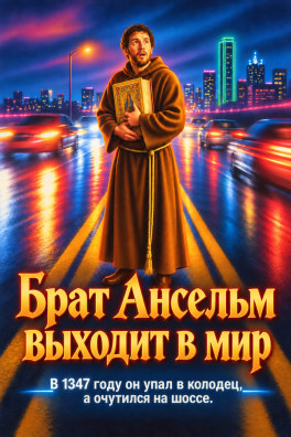 Брат Ансельм выходит в мир – В 1347 году он упал в колодец, а очутился на шоссе.